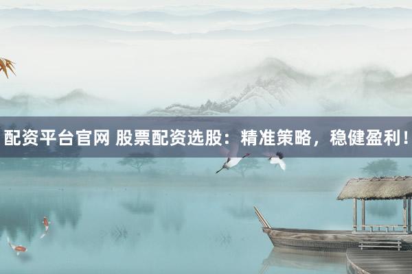 配资平台官网 股票配资选股：精准策略，稳健盈利！