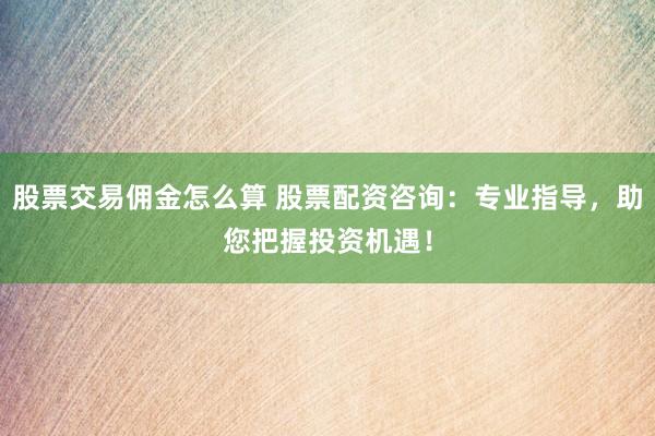 股票交易佣金怎么算 股票配资咨询：专业指导，助您把握投资机遇！