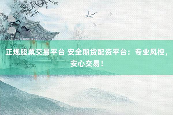 正规股票交易平台 安全期货配资平台：专业风控，安心交易！